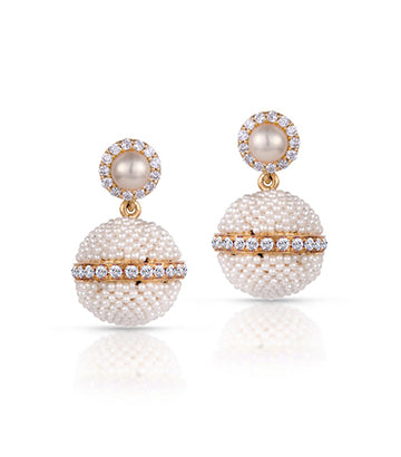 Pearl and Diamond earrings